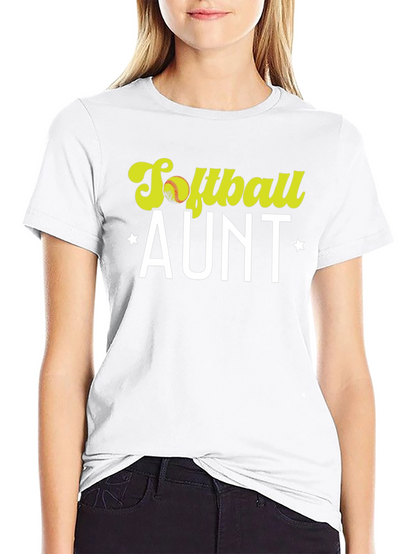 Softball Aunt Graphic T-Shirt