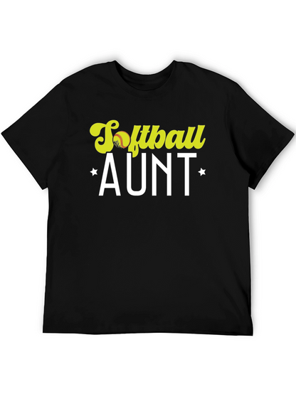 Softball Aunt Graphic T-Shirt