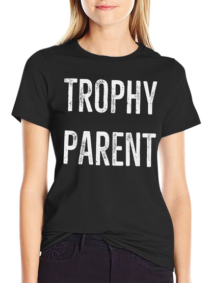 Trophy Parent Graphic T-Shirt - Black Cotton Tee