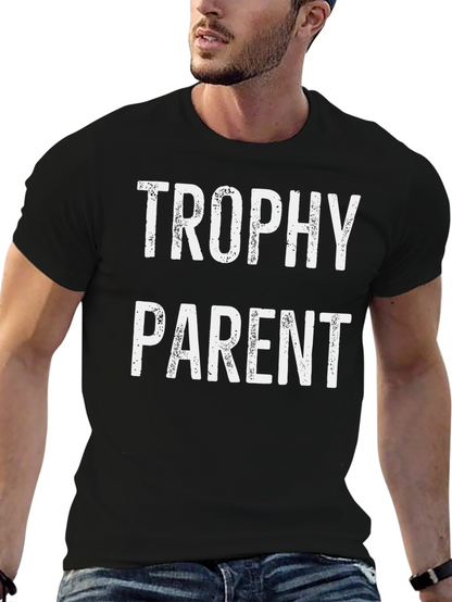Trophy Parent Graphic T-Shirt - Black Cotton Tee