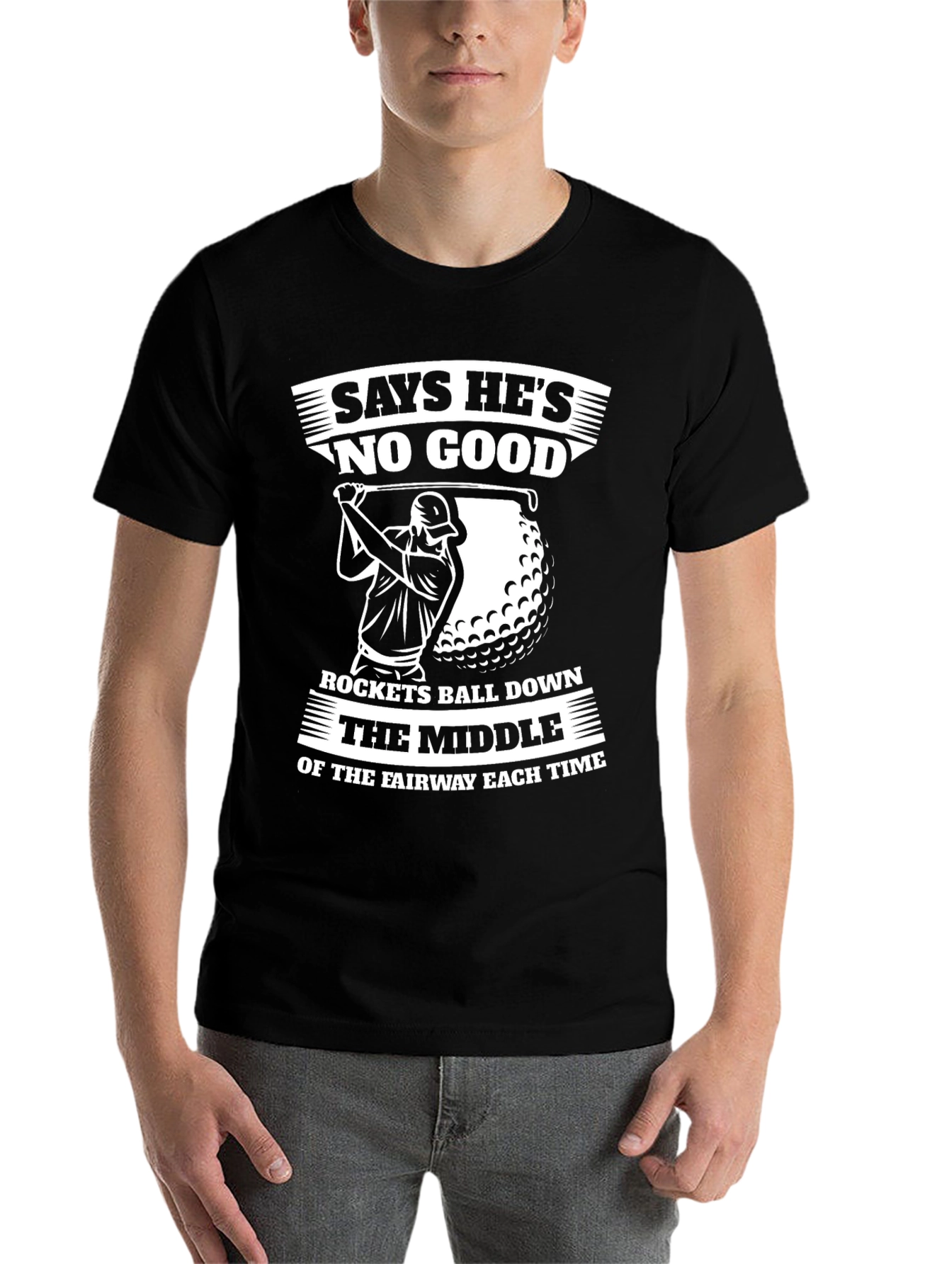 Funny Golf T-Shirt - Says Hes No Good