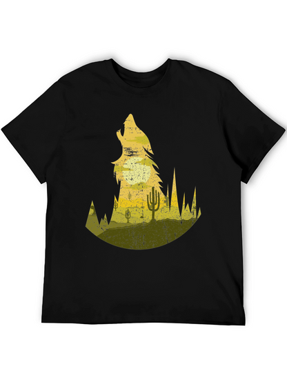 Wolf Desert Scene Graphic Tee