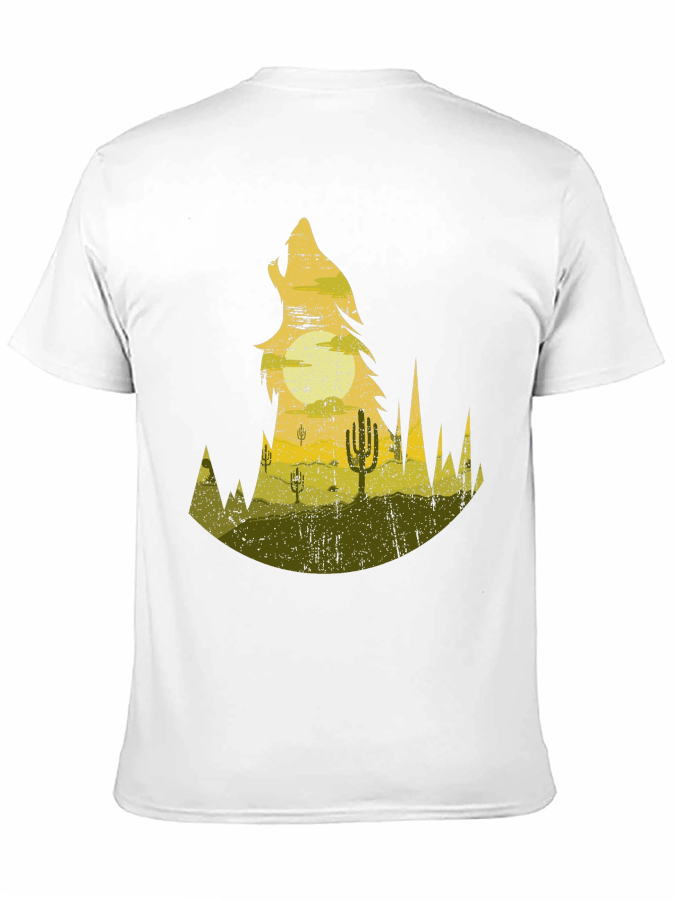 Wolf Desert Scene Graphic Tee