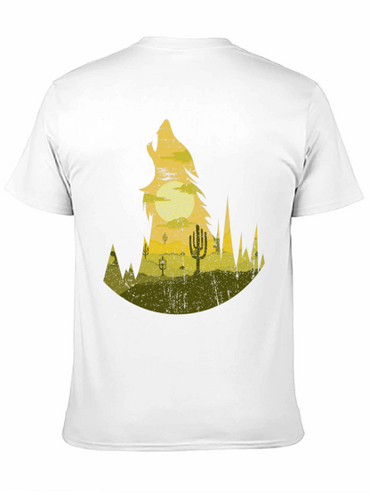 Wolf Desert Scene Graphic Tee