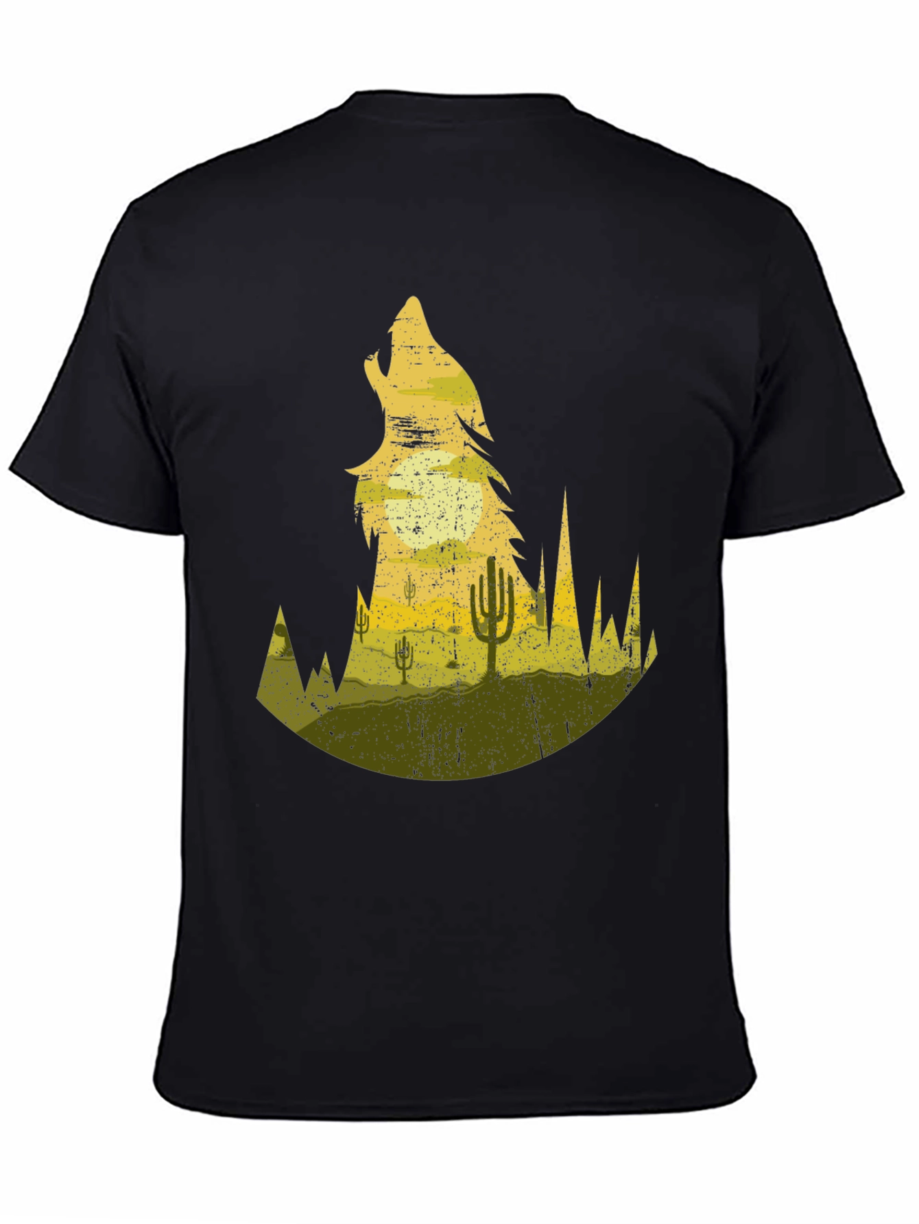 Wolf Desert Scene Graphic Tee