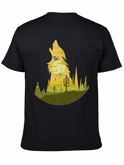 Wolf Desert Scene Graphic Tee