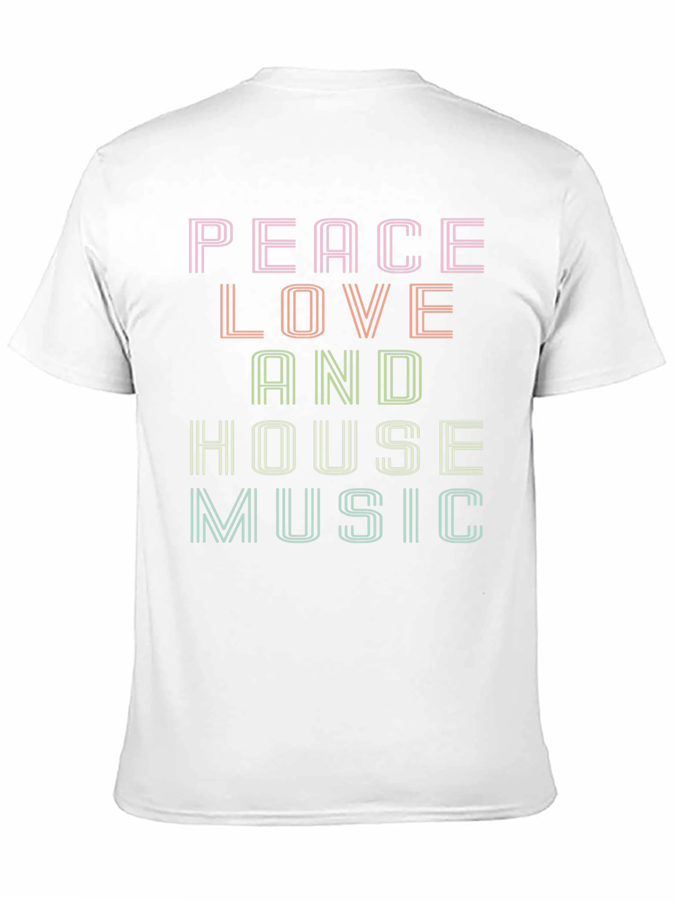 Peace Love House Music Graphic T-Shirt