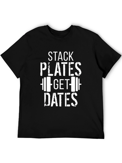 Stack Plates Get Dates Graphic Tee