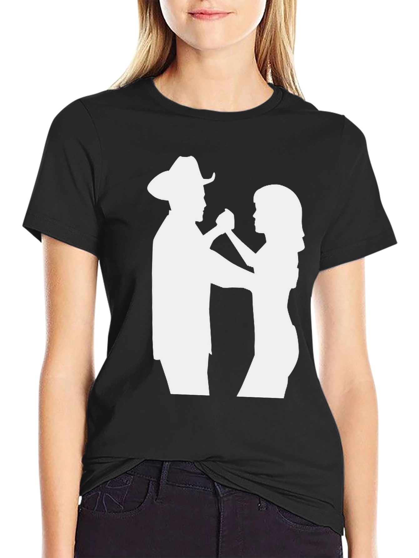 Country Western Dancers Black Graphic Tee