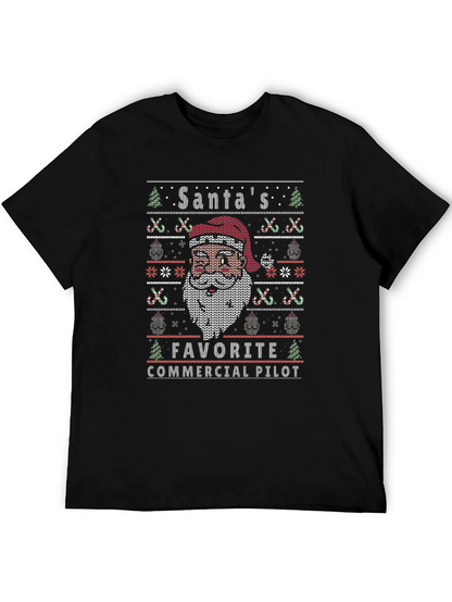 Santas Favorite Commercial Pilot Christmas T-Shirt
