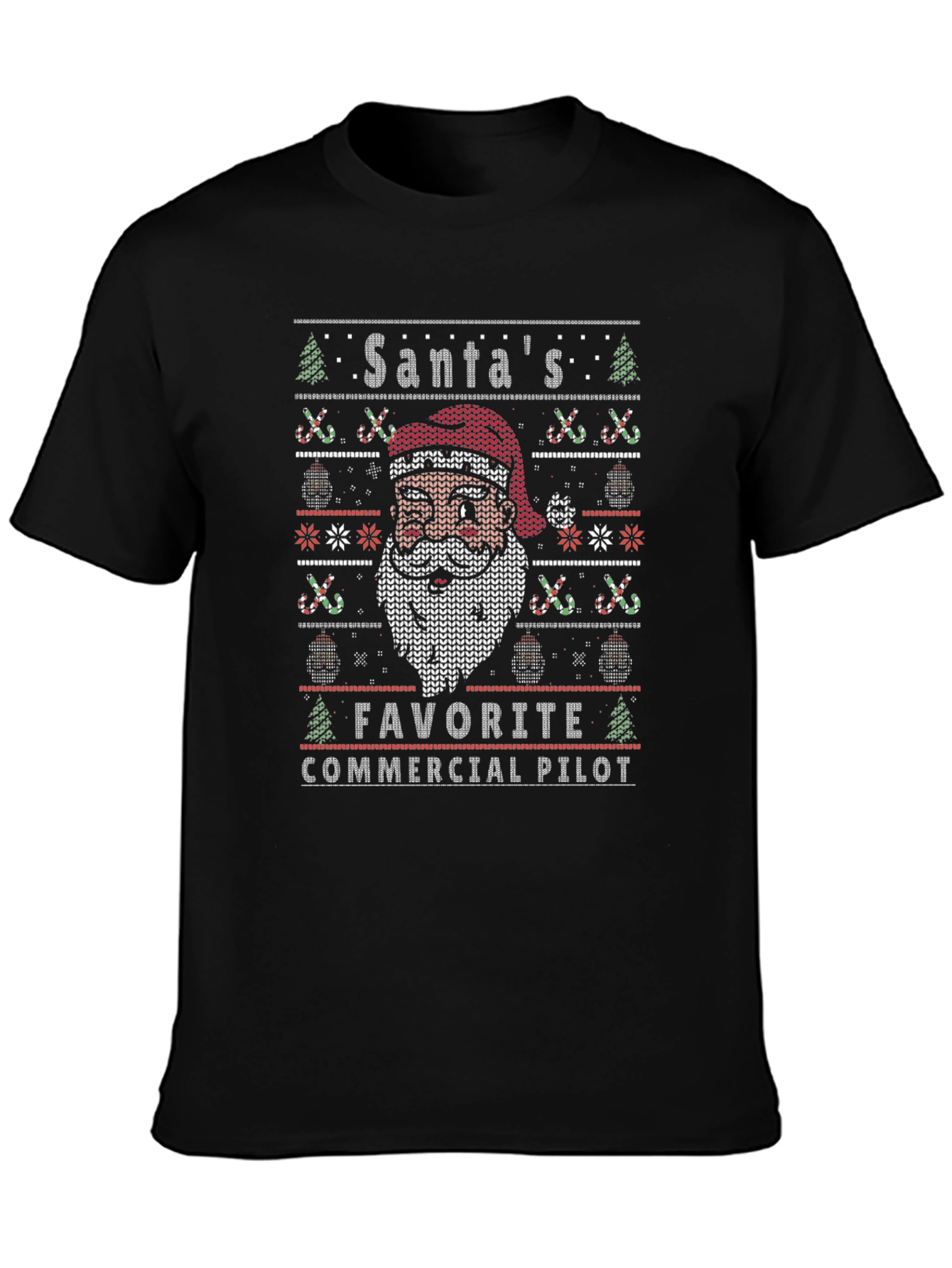 Santas Favorite Commercial Pilot Christmas T-Shirt