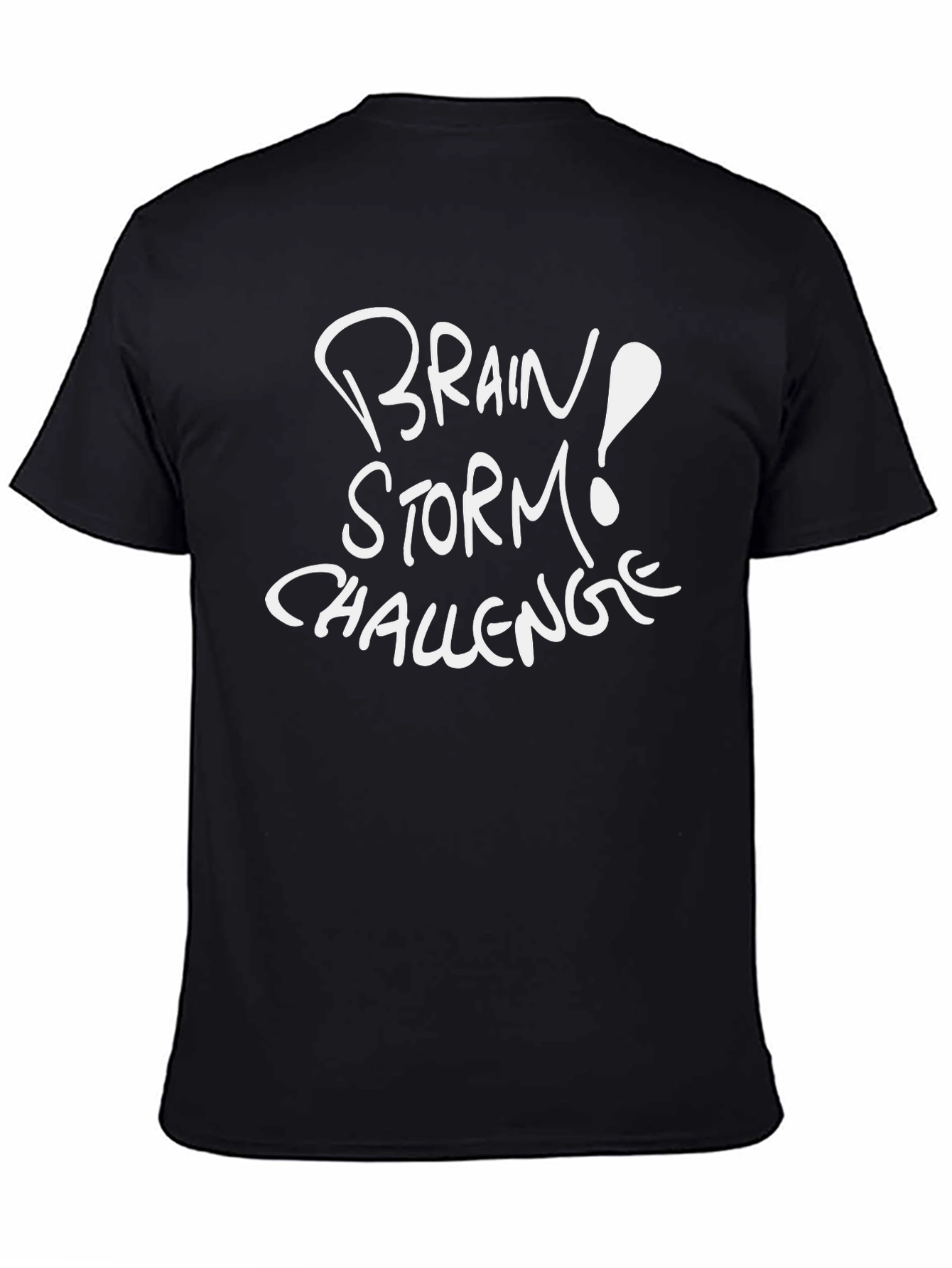 Brain Storm Challenge Black Graphic T-Shirt