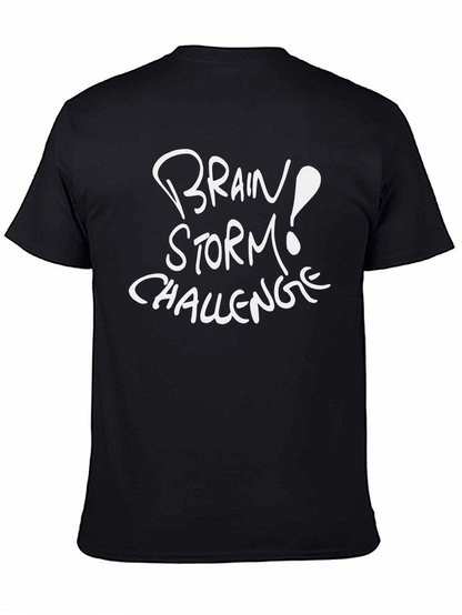 Brain Storm Challenge Black Graphic T-Shirt
