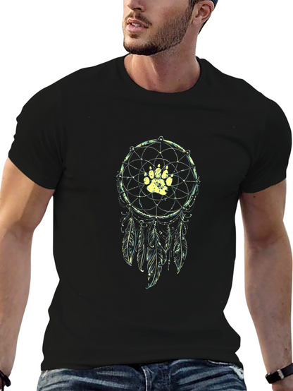 Dreamcatcher Paw Print Graphic T-Shirt