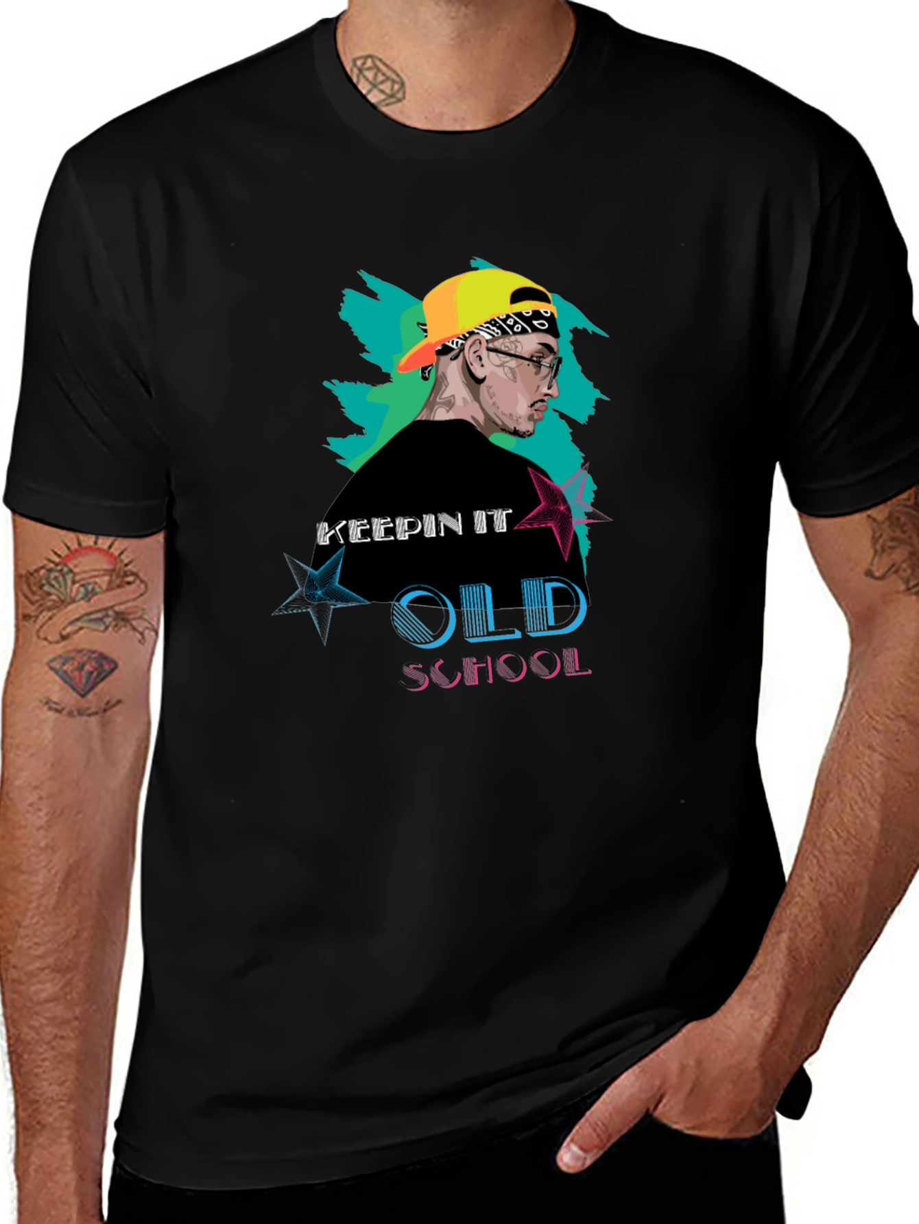 Keepin It Old School Black Graphic Tee