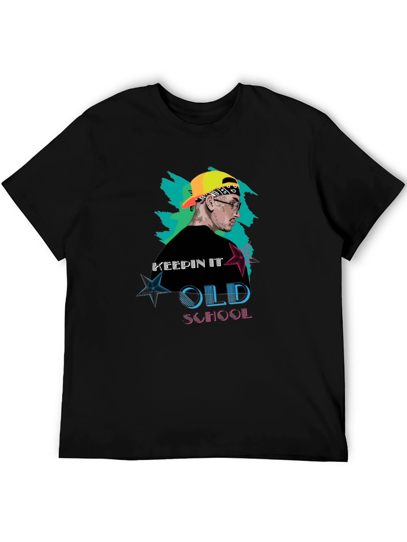 Keepin It Old School Black Graphic Tee
