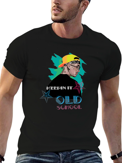 Keepin It Old School Black Graphic Tee