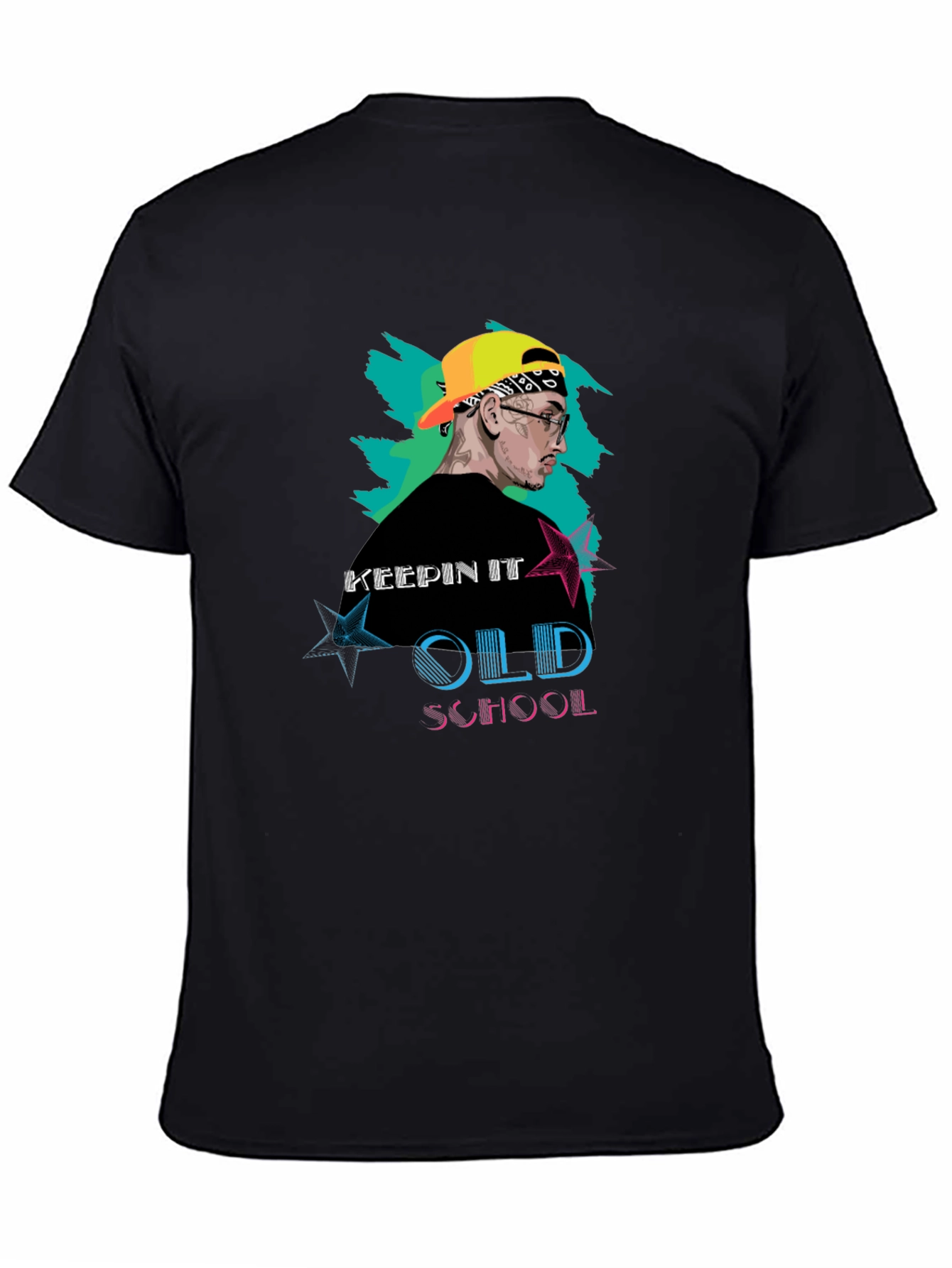 Keepin It Old School Black Graphic Tee