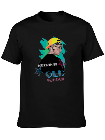 Keepin It Old School Black Graphic Tee