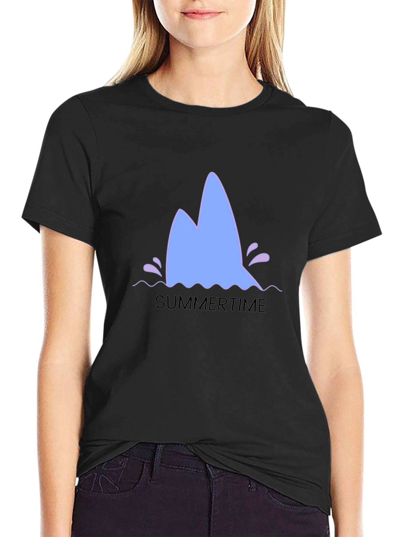Summertime Shark Fin Graphic Tee