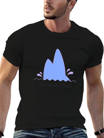 Summertime Shark Fin Graphic Tee