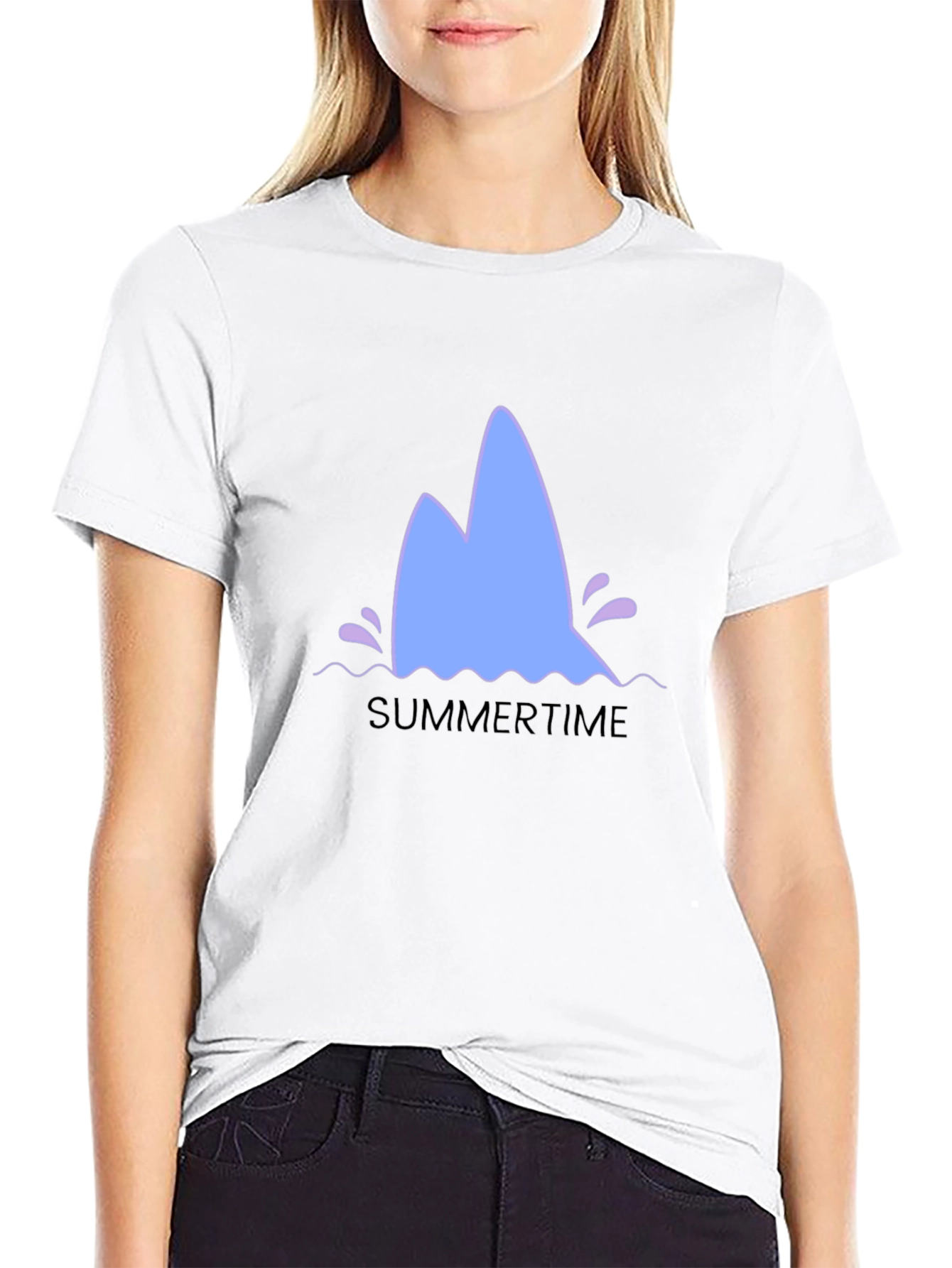 Summertime Shark Fin Graphic Tee