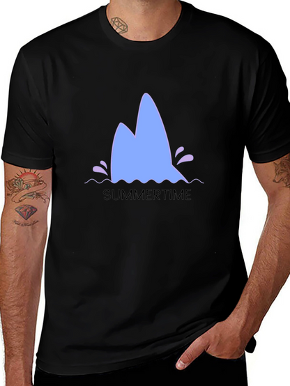 Summertime Shark Fin Graphic Tee