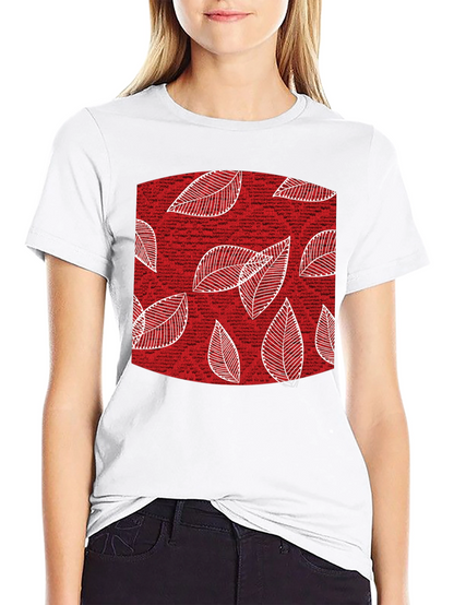 Leaf Pattern Tee - Stylish Mens Black Cotton T-Shirt