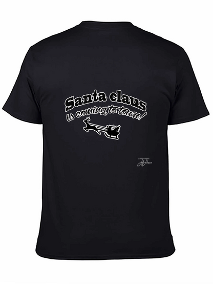 Santa Claus Is Coming To Town Black T-Shirt