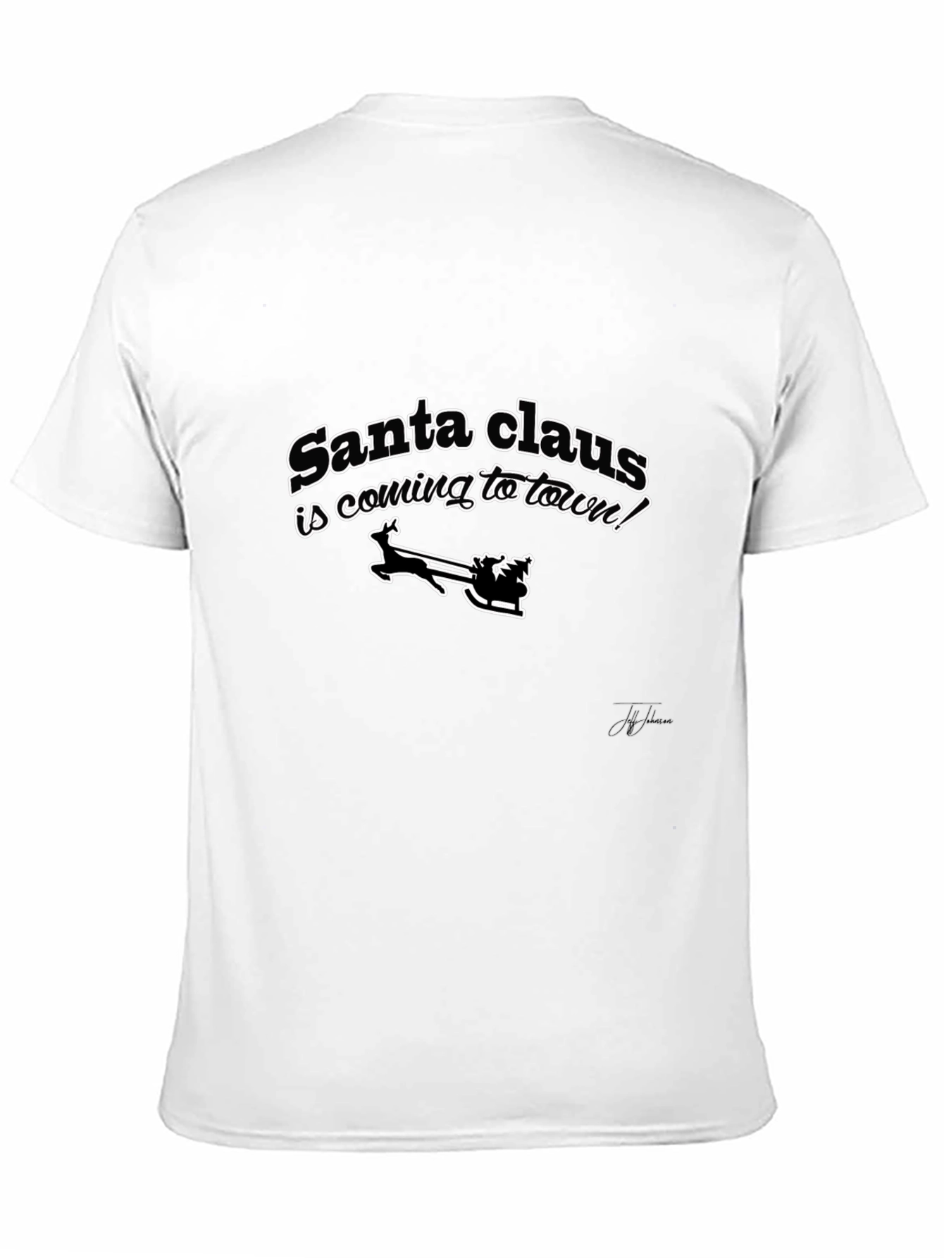 Santa Claus Is Coming To Town Black T-Shirt