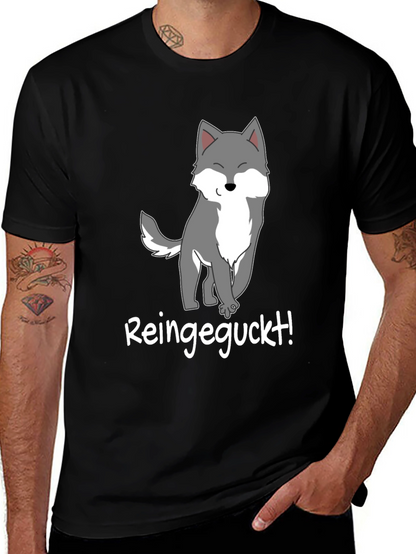 Cartoon Wolf T-Shirt - Reingeguckt!