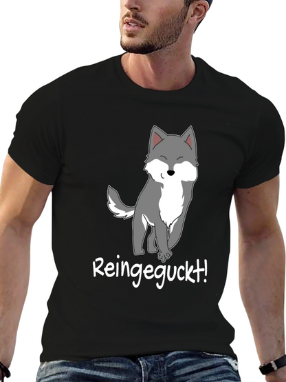 Cartoon Wolf T-Shirt - Reingeguckt!