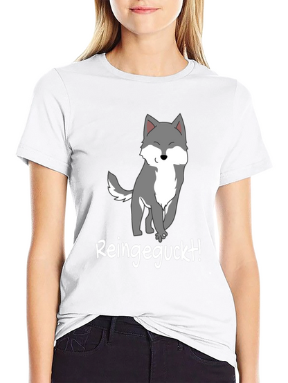 Cartoon Wolf T-Shirt - Reingeguckt!
