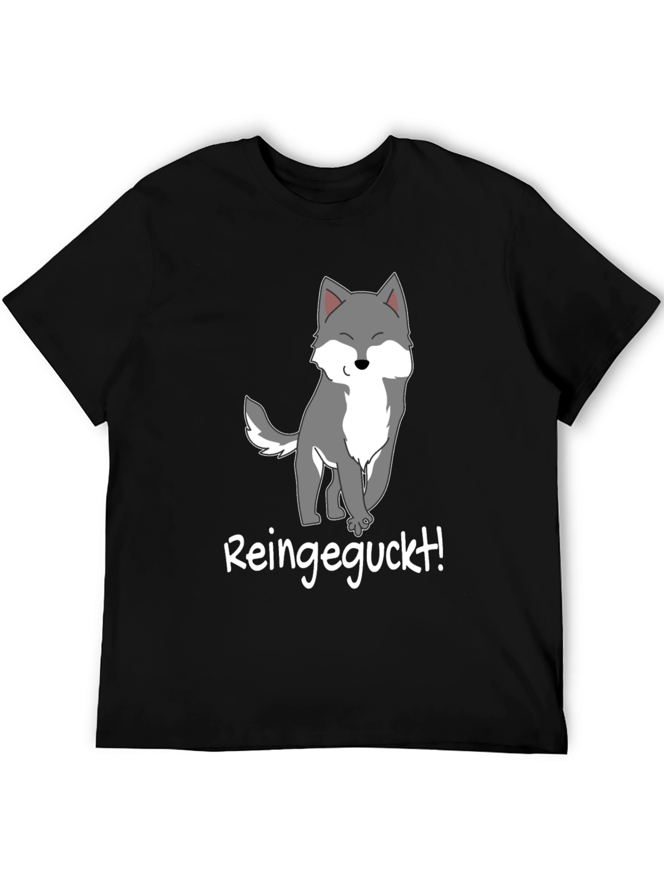 Cartoon Wolf T-Shirt - Reingeguckt!
