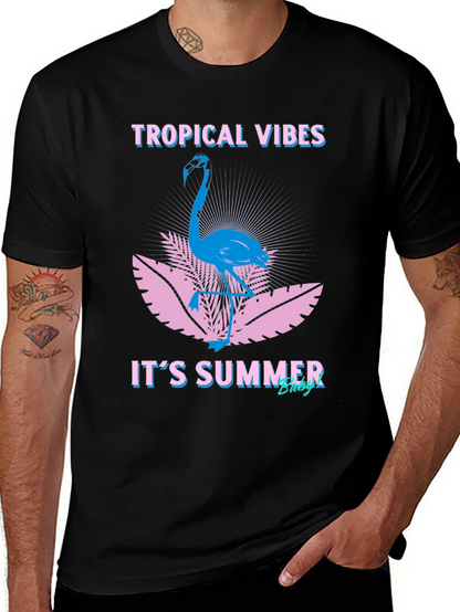 Tropical Vibes Flamingo Graphic Tee
