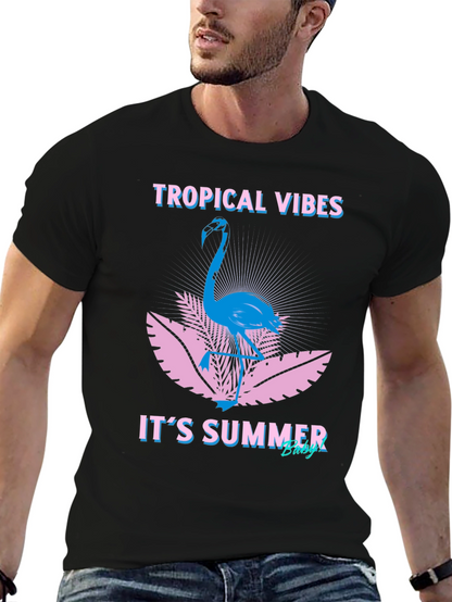 Tropical Vibes Flamingo Graphic Tee