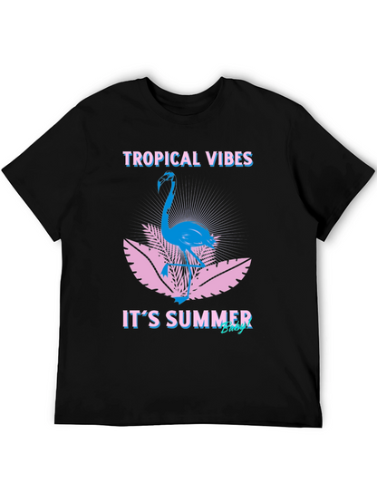 Tropical Vibes Flamingo Graphic Tee