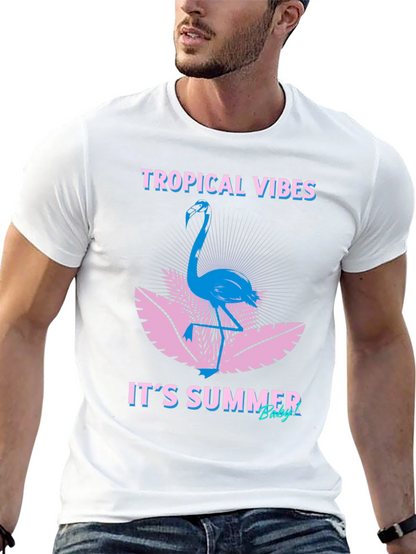 Tropical Vibes Flamingo Graphic Tee