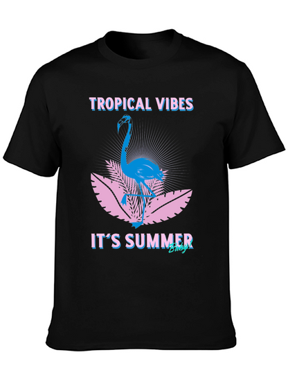 Tropical Vibes Flamingo Graphic Tee