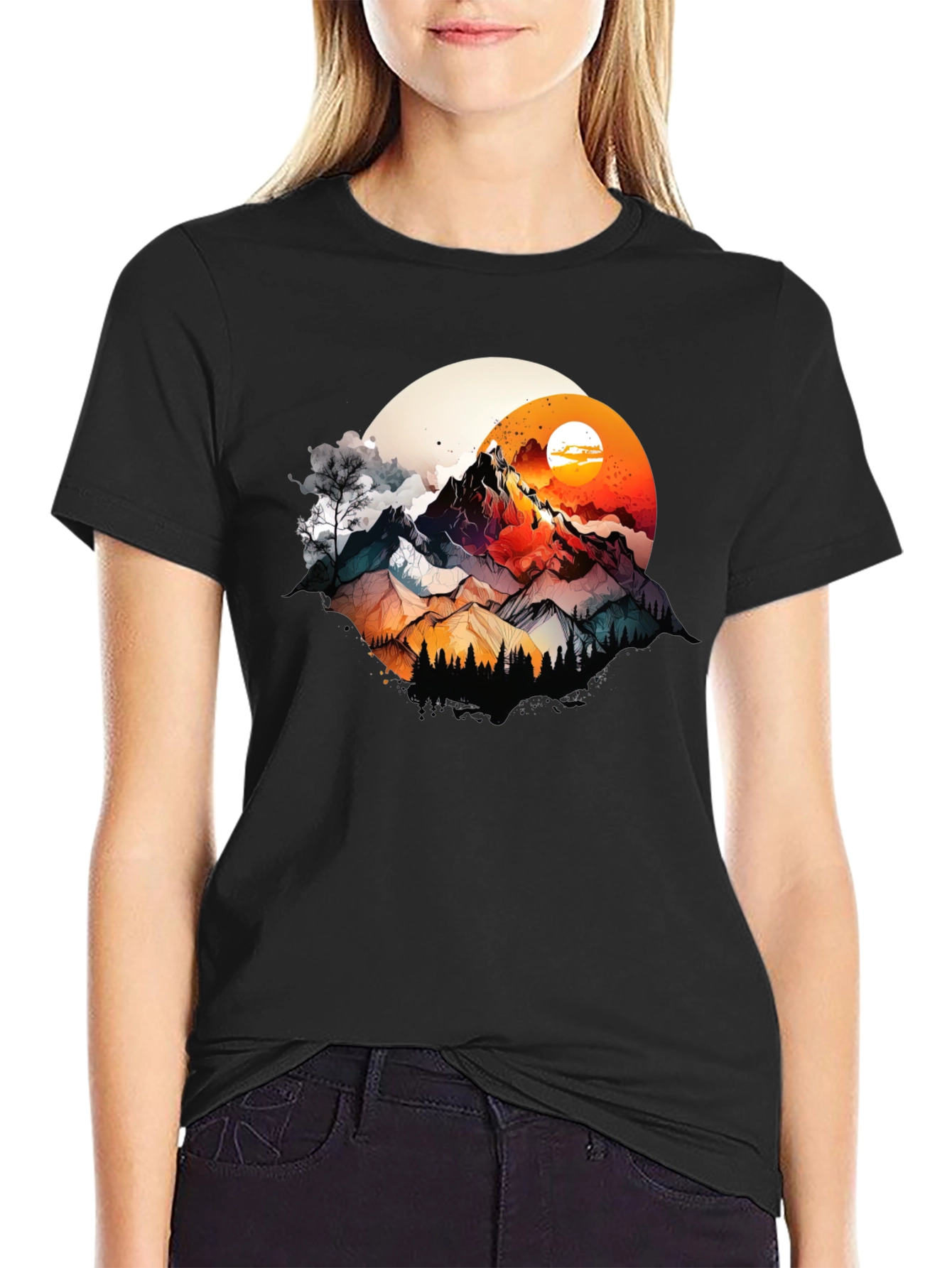 Mountain Sunset Graphic T-Shirt