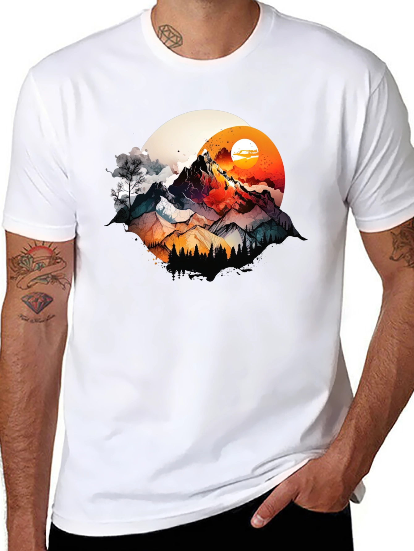 Mountain Sunset Graphic T-Shirt