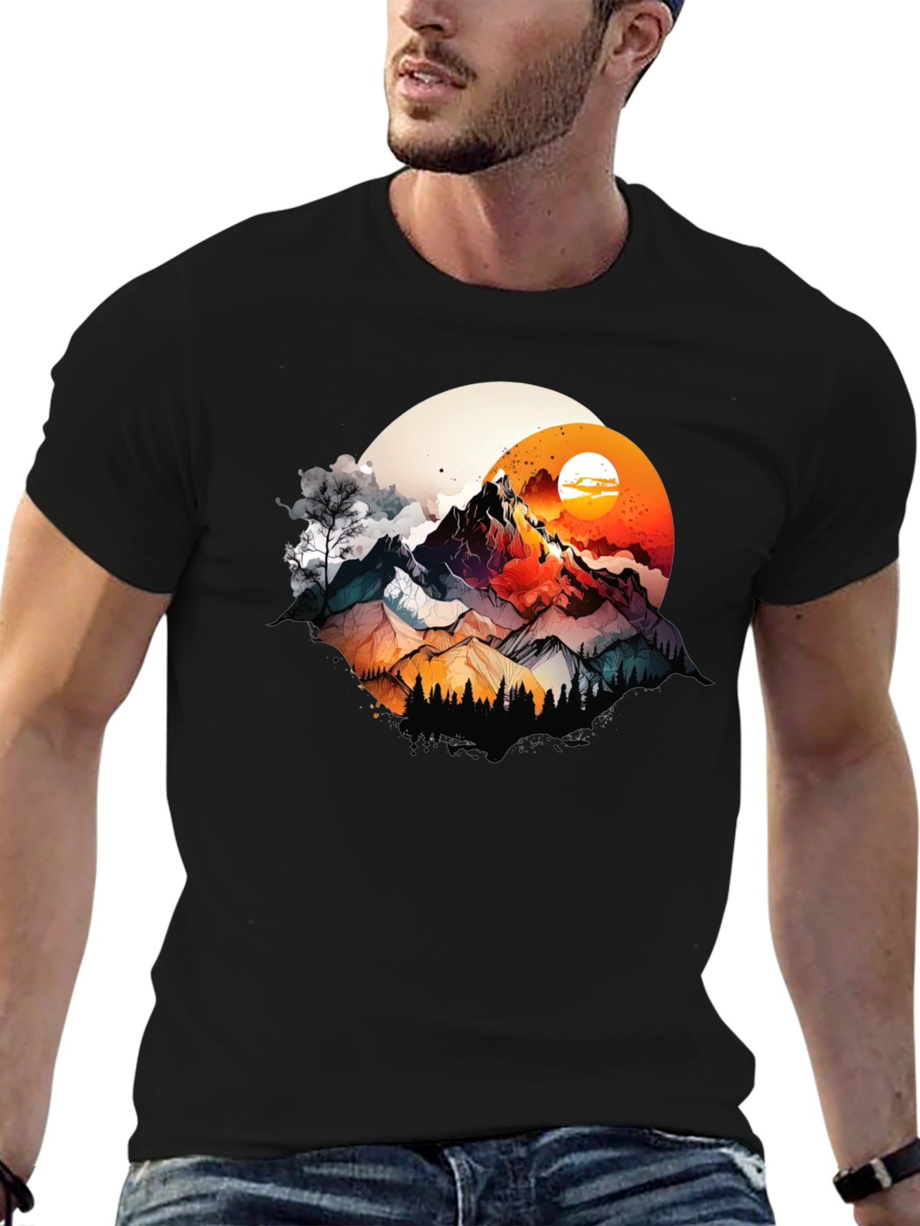 Mountain Sunset Graphic T-Shirt