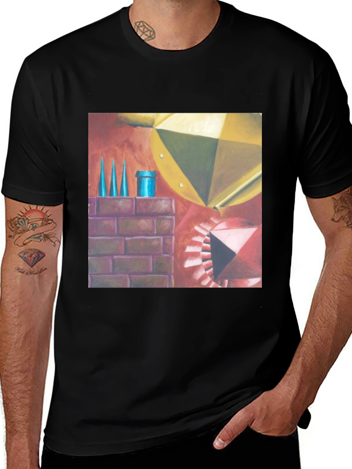 Geometric Art T-Shirt - Abstract Design Tee