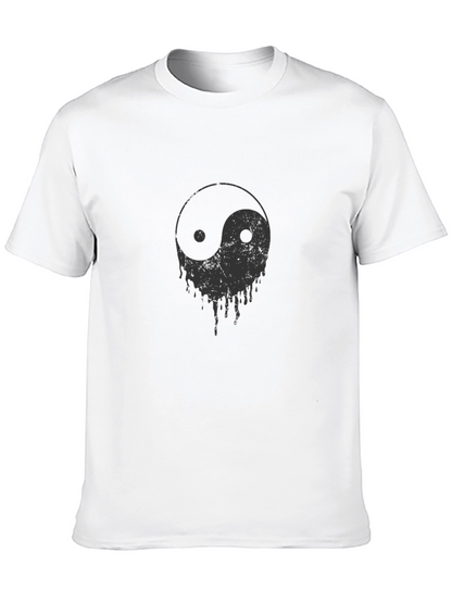 Yin Yang Drip Graphic Tee - Cool Casual Style