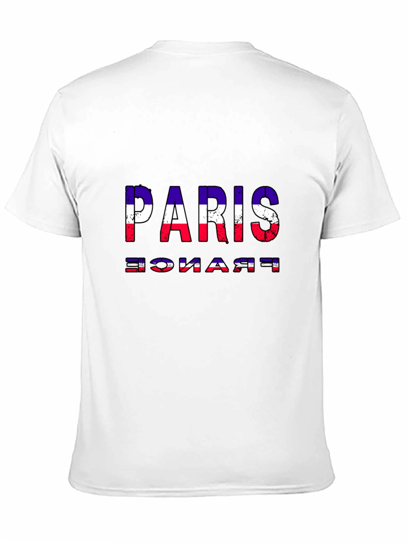 Paris France Flag T-Shirt Black