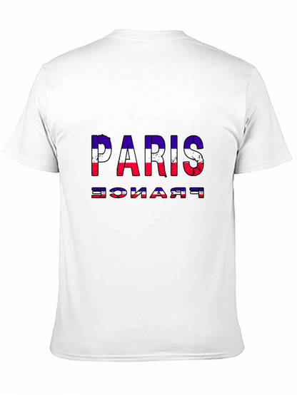 Paris France Flag T-Shirt Black