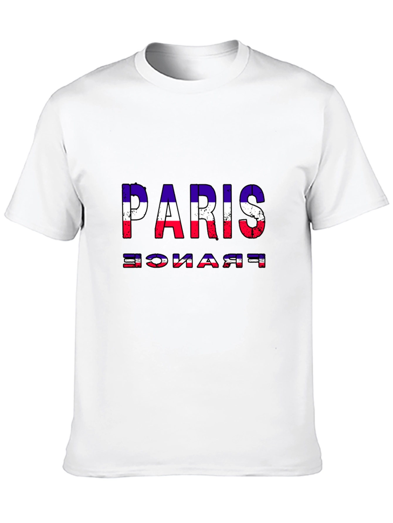 Paris France Flag T-Shirt Black
