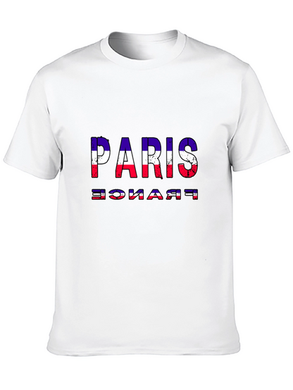 Paris France Flag T-Shirt Black