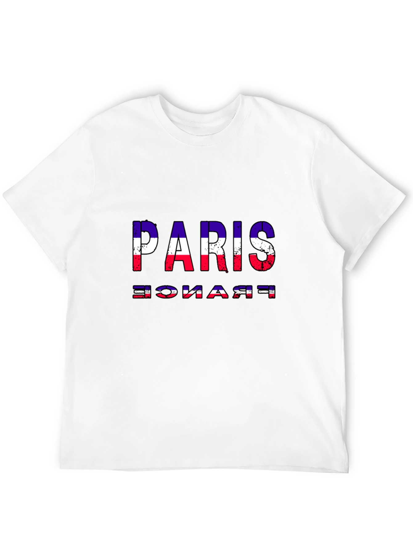 Paris France Flag T-Shirt Black