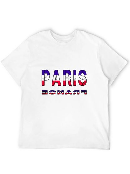 Paris France Flag T-Shirt Black
